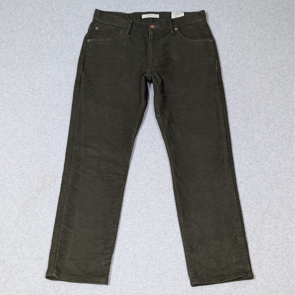 Billy Reid Soft Moleskin Jean Mens Size 31 (32x29) Slim Fit Green Made in USA